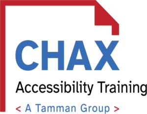 Chax Accessibility Training logo, a Tamman group company